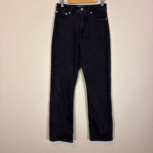 Madewell High Waisted 90’s Straight Leg Black Jeans Size 26